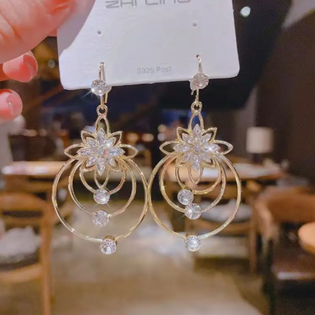 Aretes de una joya italiana, diseño elegante